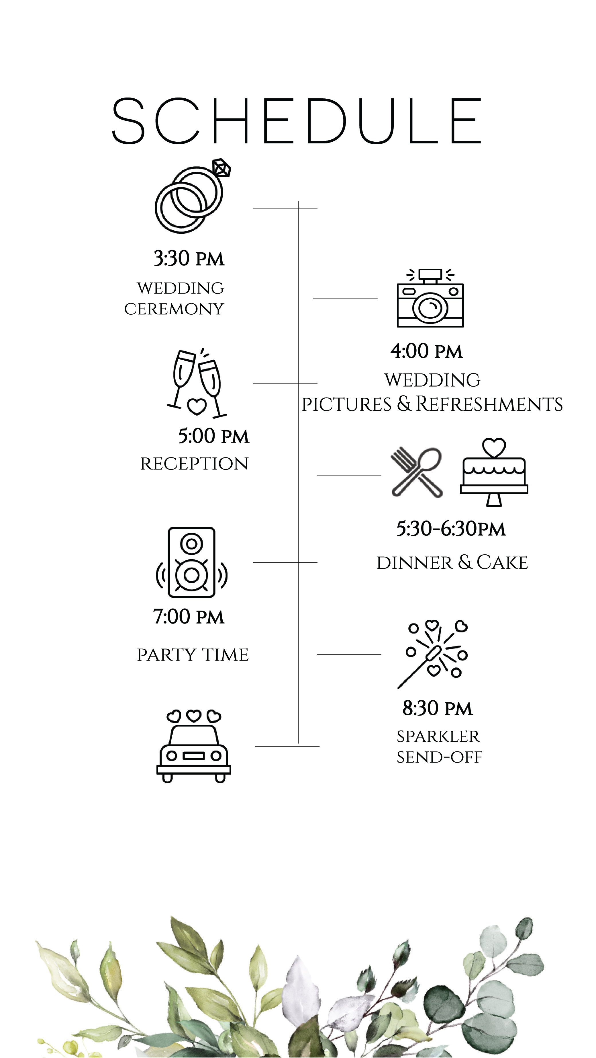 Page one of Kaitlyn and Joel wedding invitation